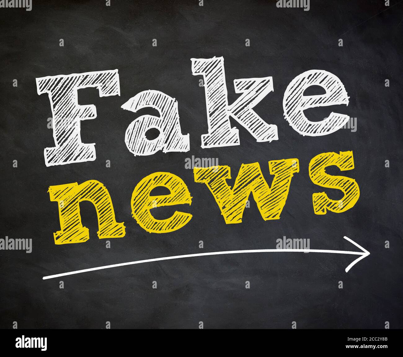 Fausses nouvelles - concept de tableau noir Banque D'Images