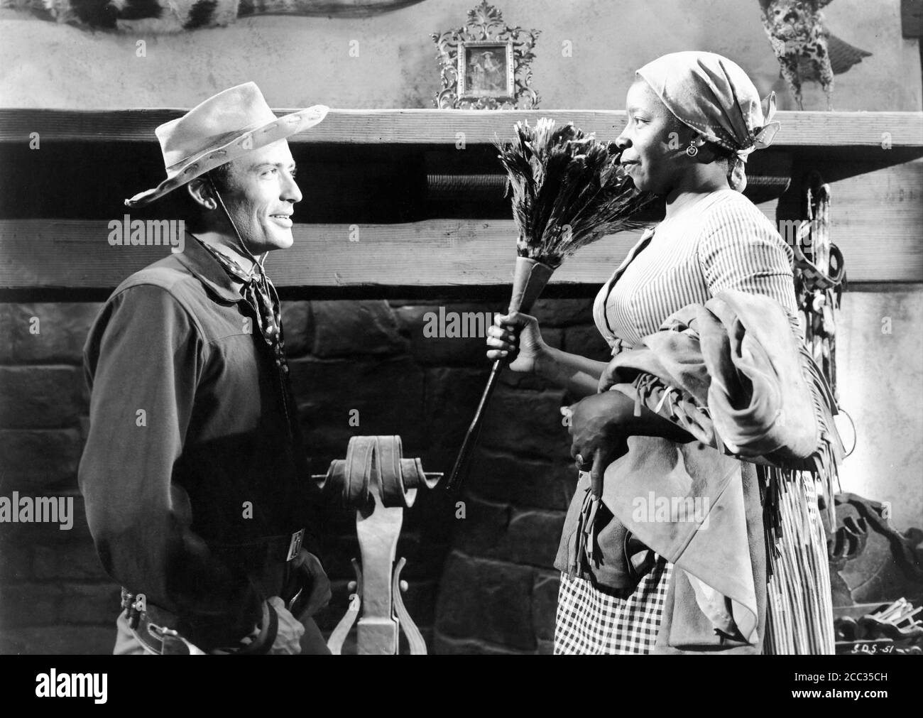 GREGORY PECK et PAPILLON McQueen en DUEL AU SOLEIL 1946 réalisateurs ROI OTTO BROWER WILLIAM DIETERLE SIDNEY FRANKLIN WILLIAM CAMERON MENZIES DAVID O. SELZNICK et JOSEF von STERNBERG roman Niven Busch scénario David O. Selznick dessin de costume Walter Plunkett Selznick International Pictures / Vanguard films / Selznick sortie Organisation Banque D'Images