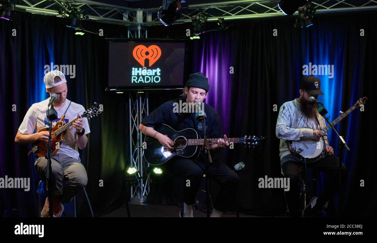 BALA CYNWYD, PA, Etats-Unis - 08 MAI 2019 : American Indie Rock Band Judah & the Lion Visit radio 104.5's Performance Theatre. Banque D'Images