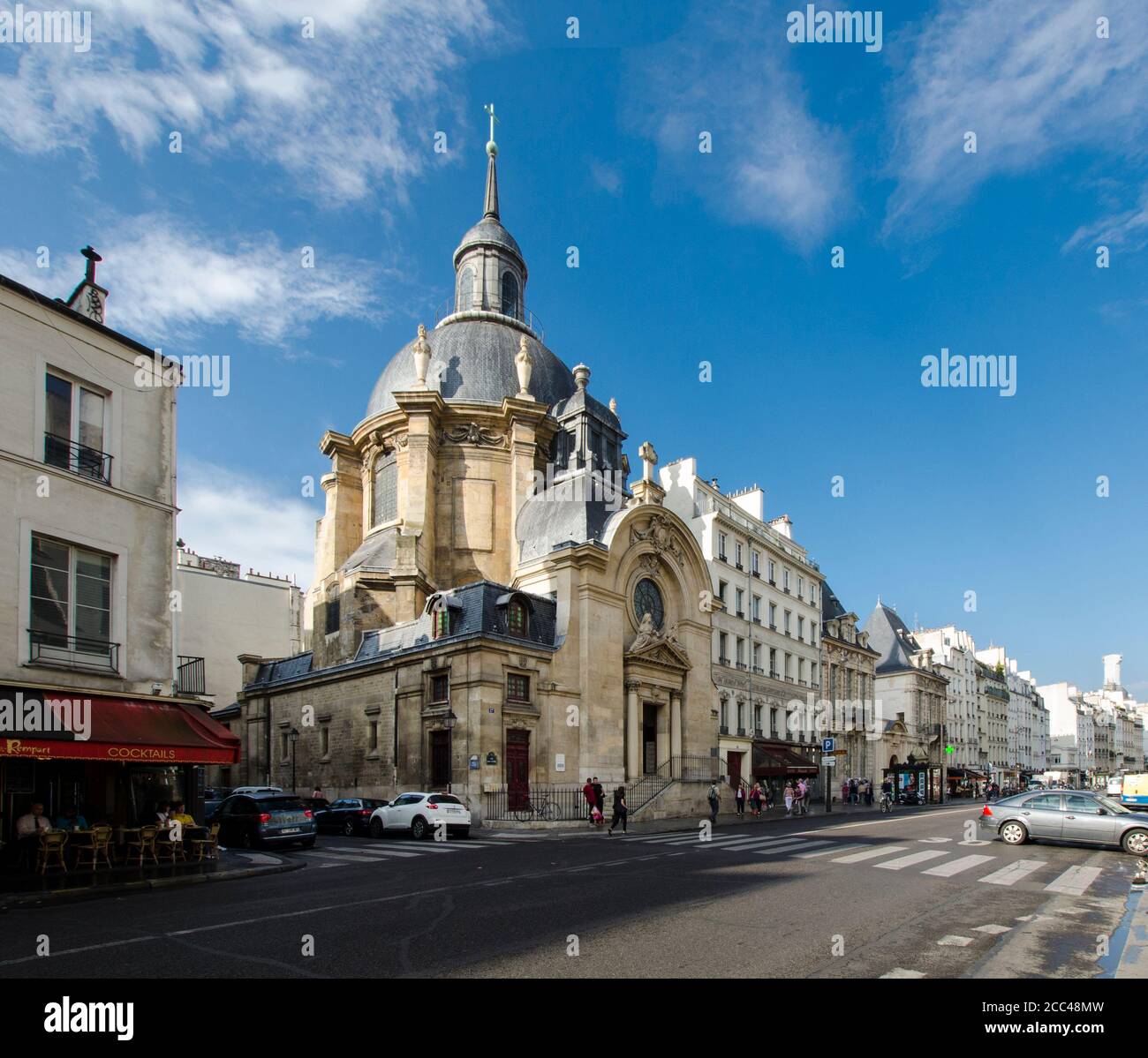 Le Temple du Marais, parfois connu sous le nom de Temple Sainte-Marie, ou historiquement, comme Église de Sainte Marie de la Visitation, est un chu protestant Banque D'Images Le Temple du Marais, parfois connu sous le nom de Temple Sainte-Marie, ou historiquement, comme Église de Sainte Marie de la Visitation, est un chu protestant Banque D'Images