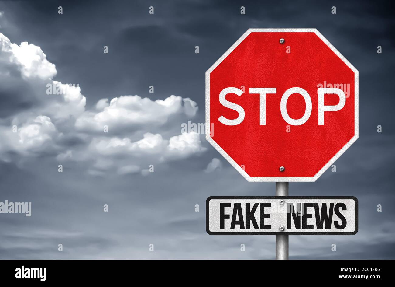 Arrêter Fake News Banque D'Images
