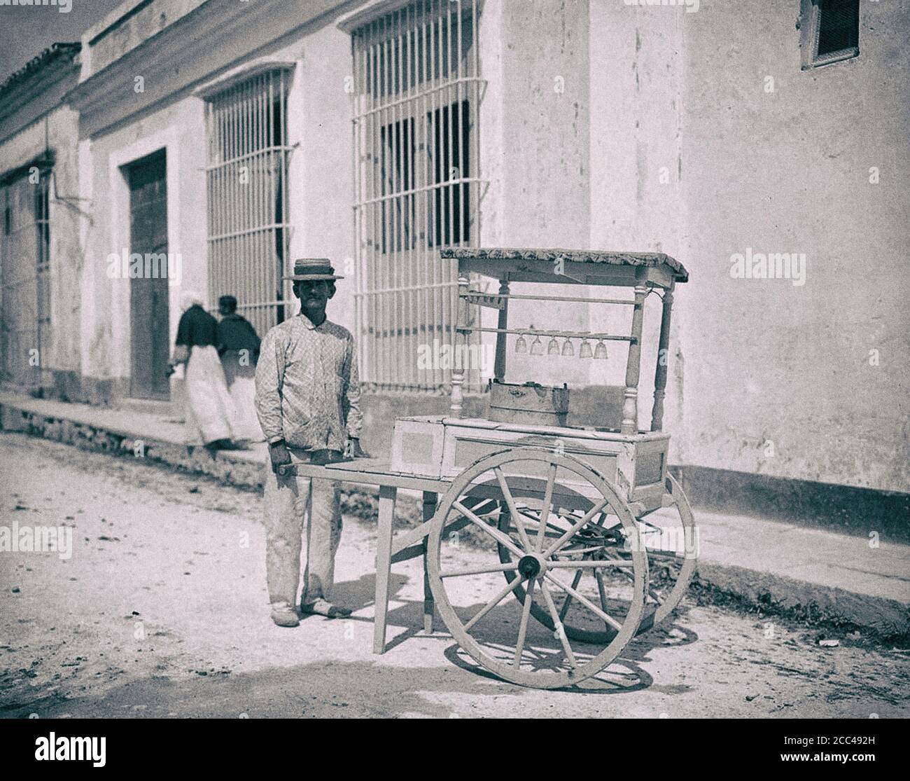 La vieille Havane. Un fournisseur de crème glacée. Cuba. 1890 Banque D'Images