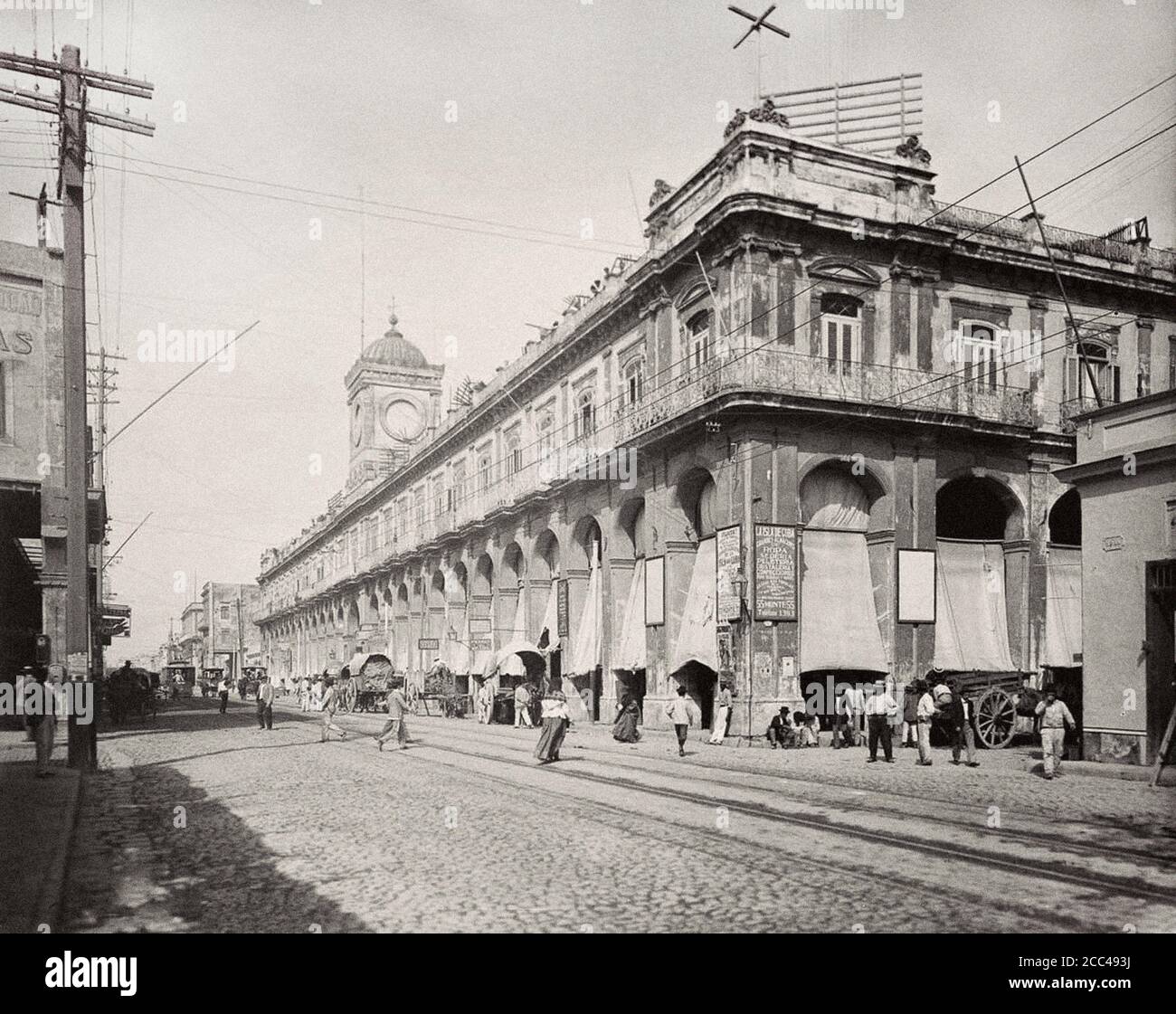 La vieille Havane. Le Mercado Tocon. Cuba. 1904 Banque D'Images