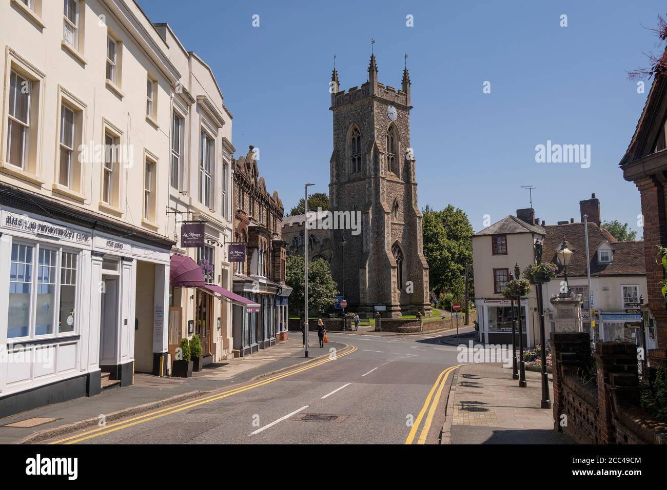 St. Andrews Church, Halstead Town Center, Essex, Angleterre, Royaume-Uni. Banque D'Images