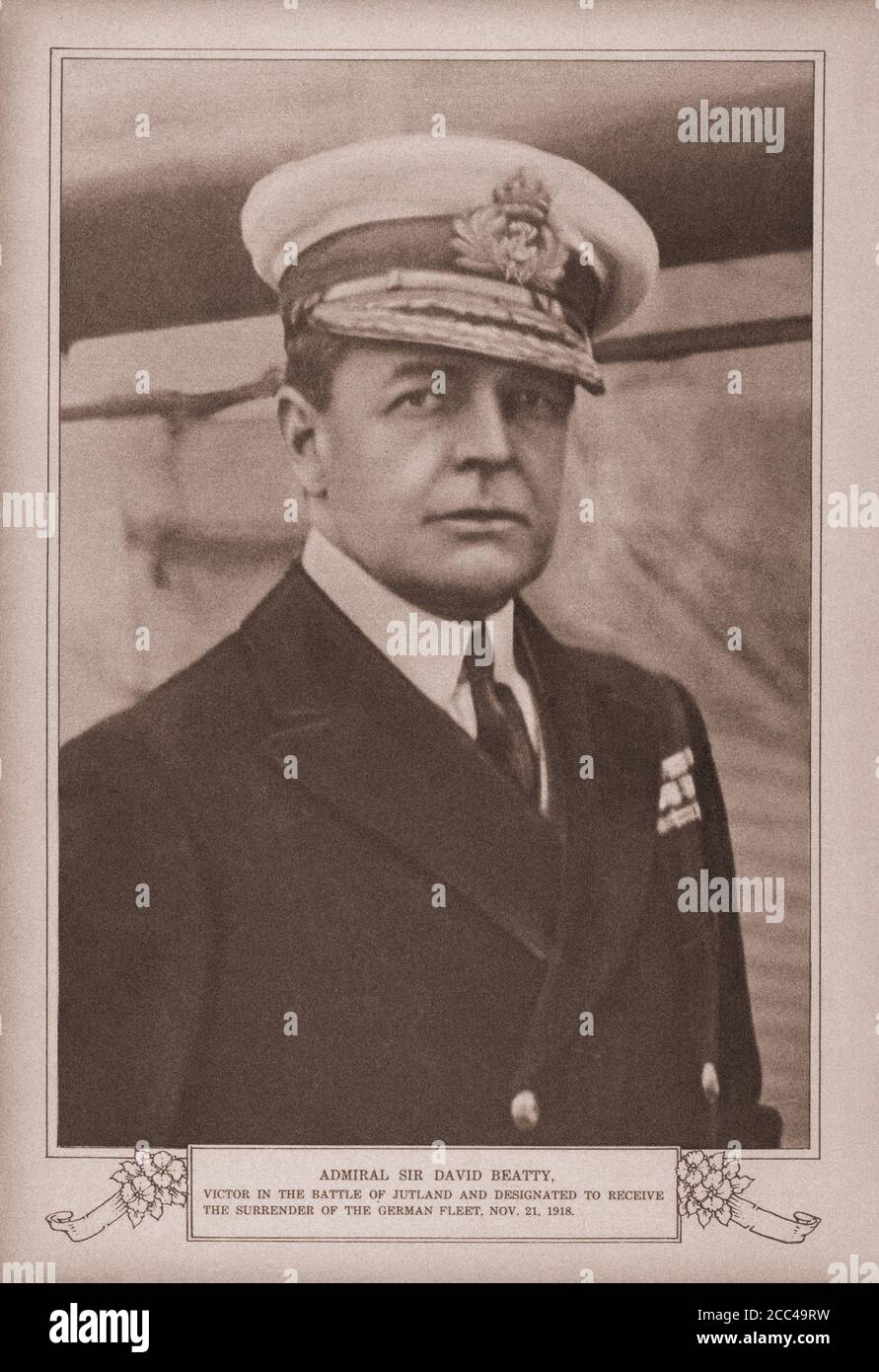 David Richard Beatty, 1er comte Beatty, (17 janvier 1871 – 12 mars 1936) était officier de la Marine royale. Après avoir servi dans la guerre de Mahdiste et puis l'intrusion Banque D'Images