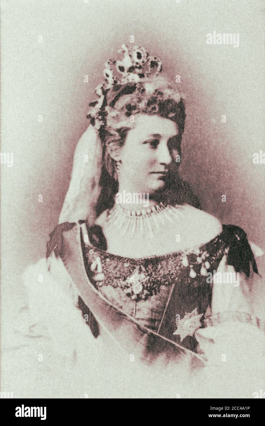 Augusta Victoria de Schleswig-Holstein va (Auguste Viktoria Friederike Luise Feodora Jenny; 1858 – 1921) était la dernière impératrice allemande et reine de Prus Banque D'Images