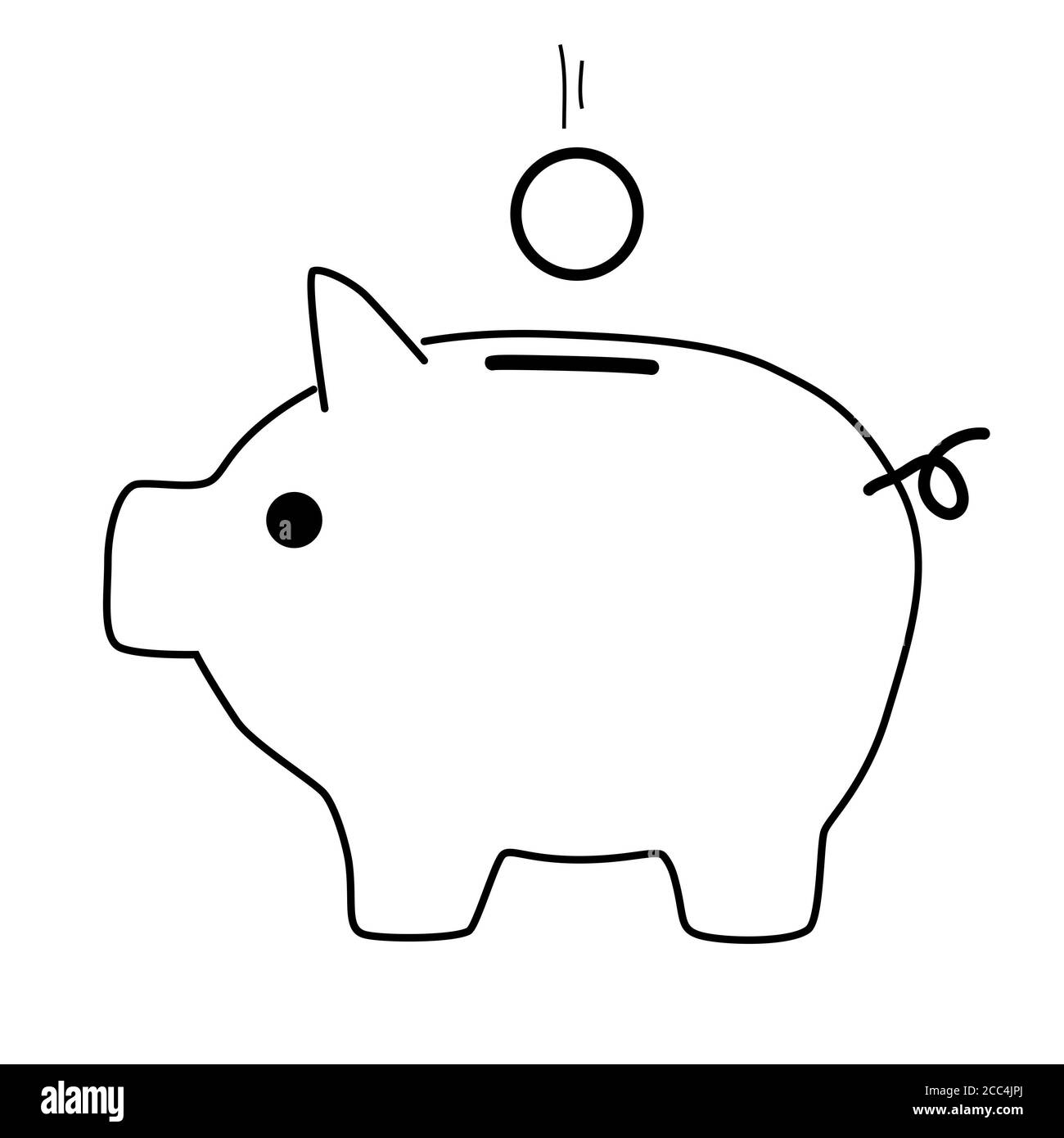 Illustration de la tirelire de porc Banque D'Images
