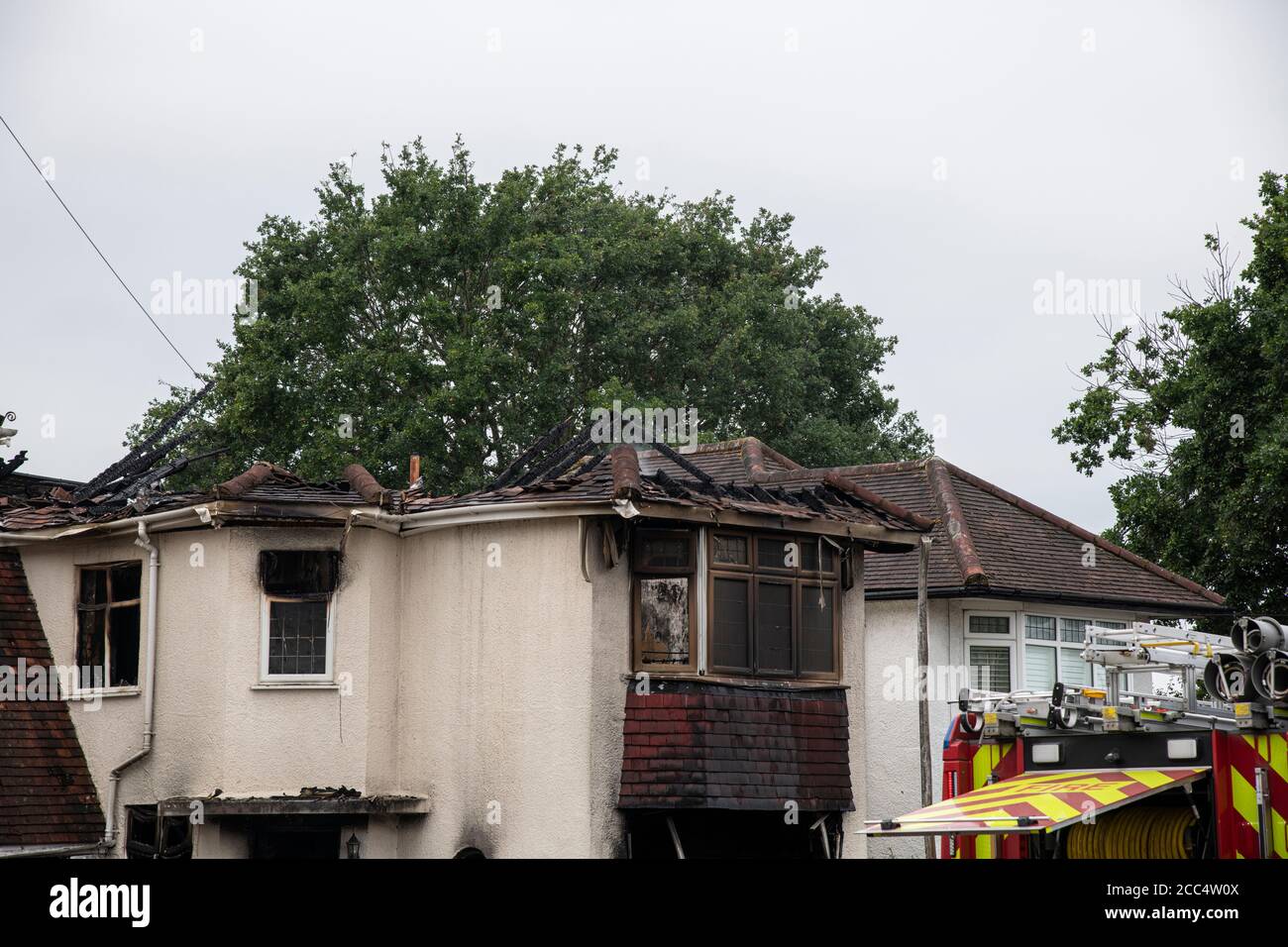 House Fire, Surrey, Royaume-Uni Banque D'Images