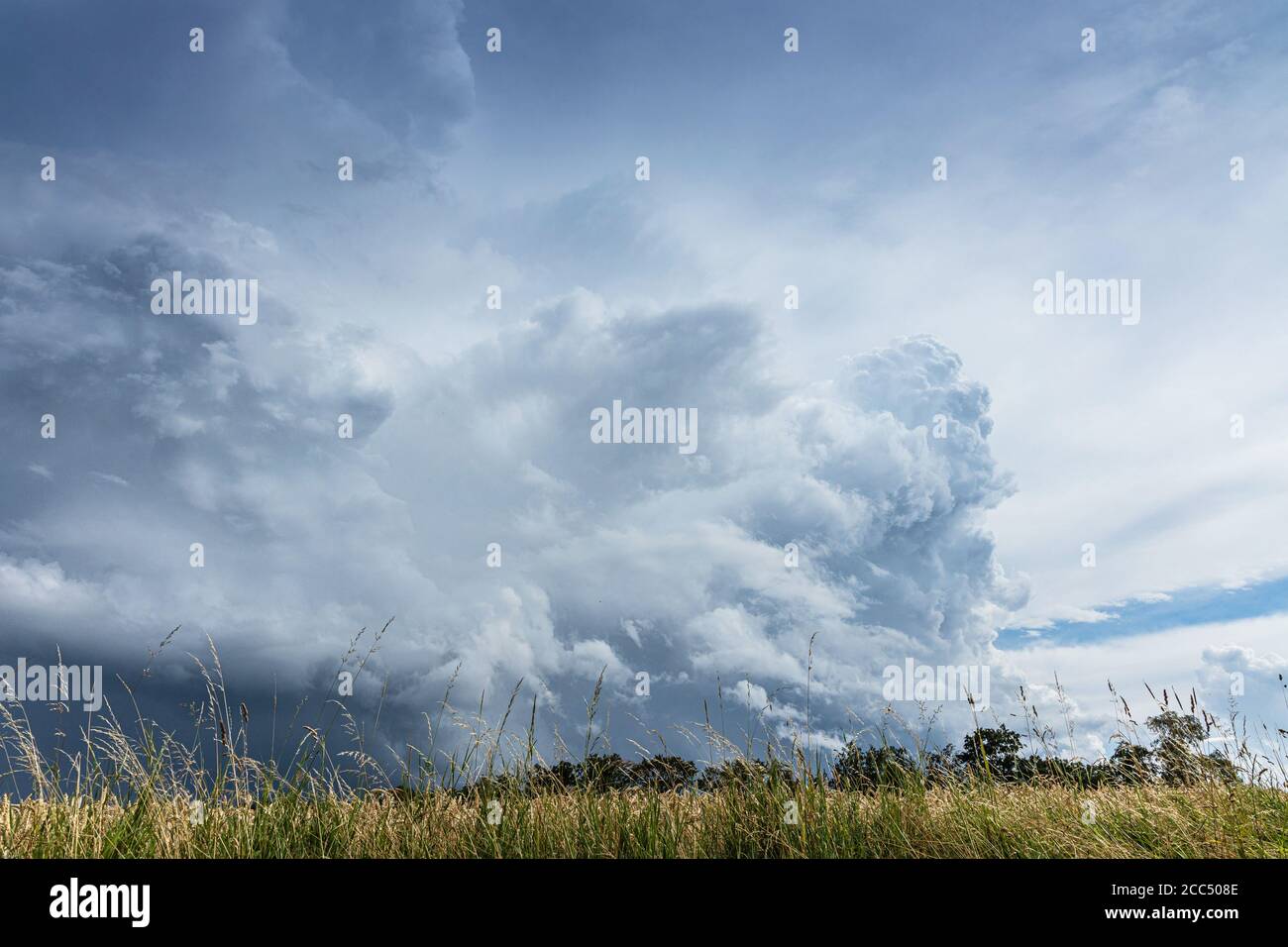 Lourd orage, Allemagne, Bavière, Isental Banque D'Images