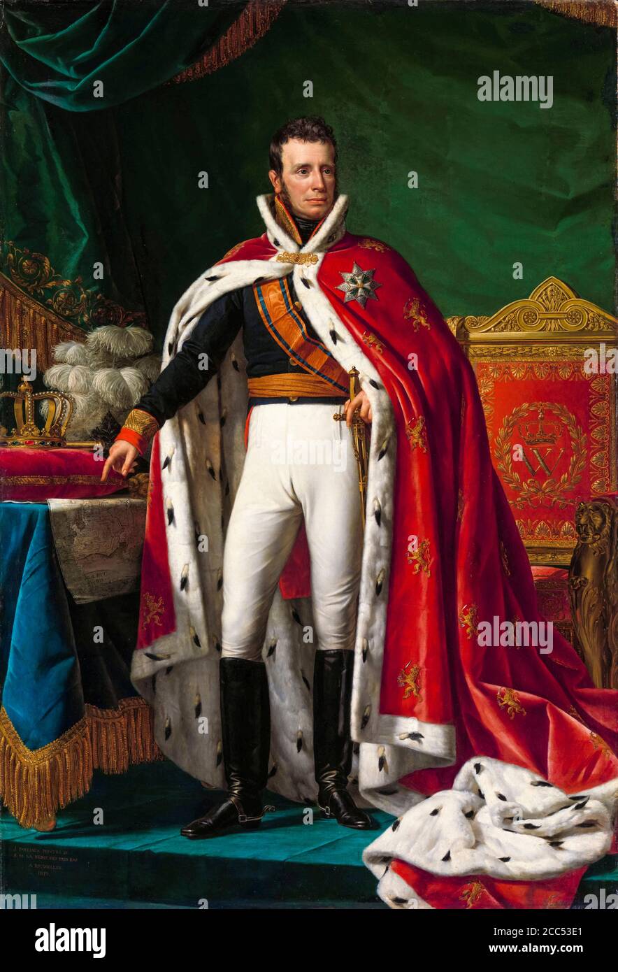 William I des pays-Bas (1772-1843), portrait peint par Joseph Paelinck, 1819 Banque D'Images