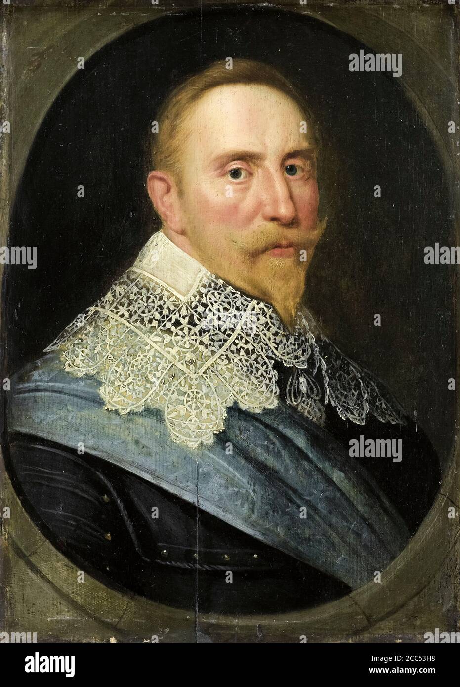 Gustav II Adolf (1594-1632), roi de Suède, portrait d'après Michiel Janszoon van Mierevelt, vers 1633 Banque D'Images