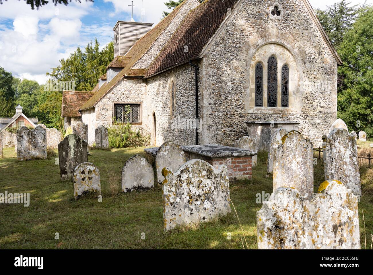 Lieu de sépulture de Florence Nightingale à l'église St Margaret D'Antioch dans le village de Wollow dans le Hampshire Banque D'Images