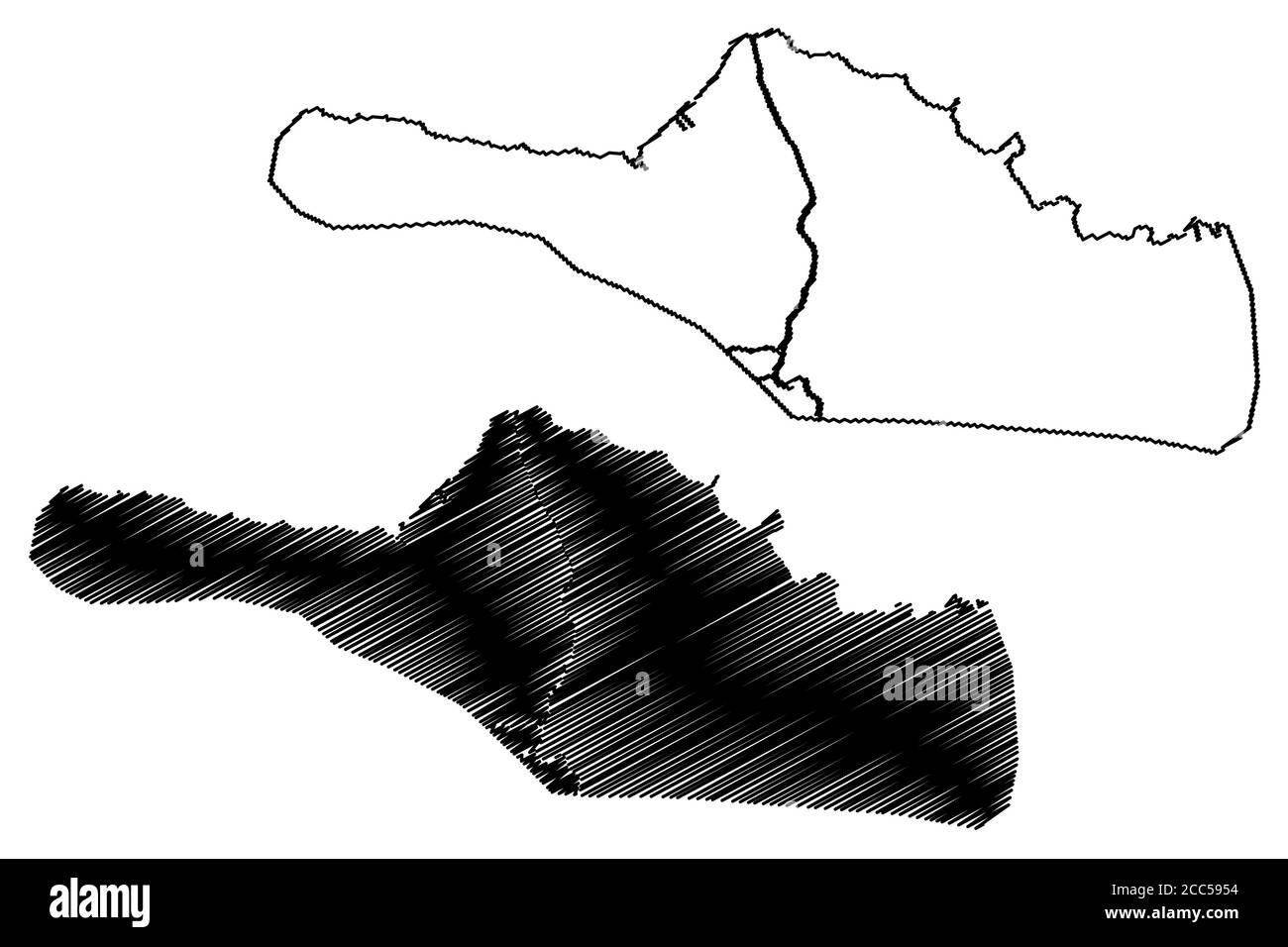Carrefour City (République d'Haïti, île Hispaniola, département Ouest) carte illustration vectorielle, croquis de la ville de Carrefour carte Illustration de Vecteur