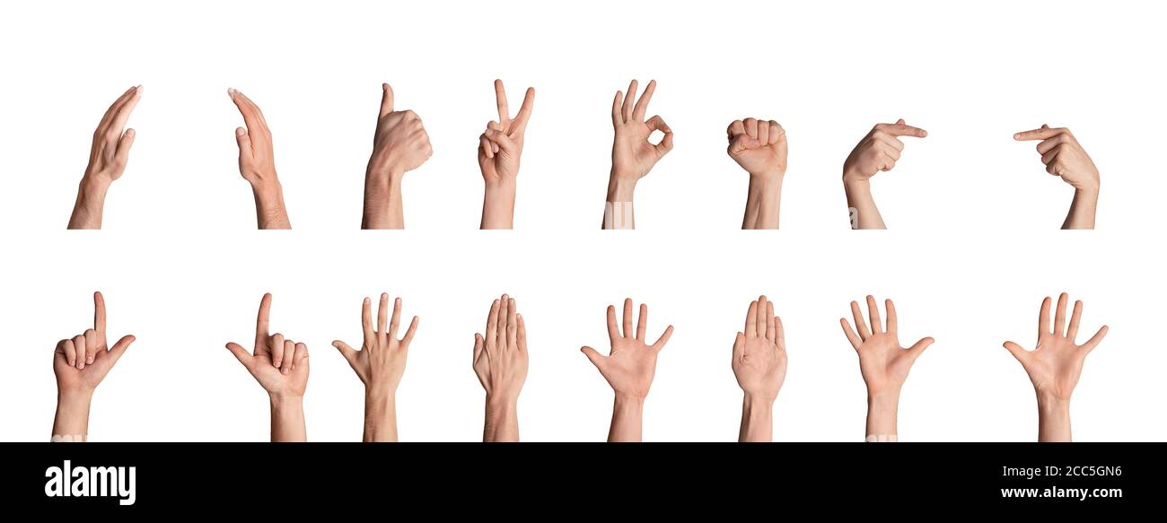 Signe de gestes isolé paume de la main Banque de photographies et d