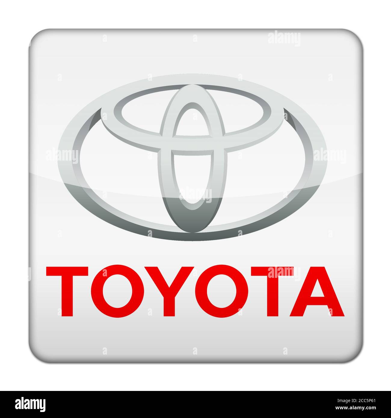 Logo Icône Toyota bouton app isolés Banque D'Images
