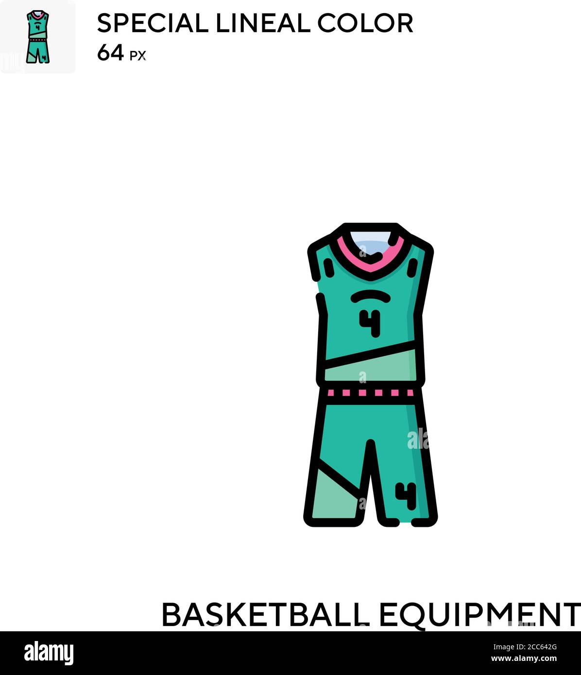 Icône vectorielle de couleur stéecial pour équipement de basket-ball. Modèle de conception de symbole d'illustration pour élément d'interface utilisateur Web mobile. Illustration de Vecteur