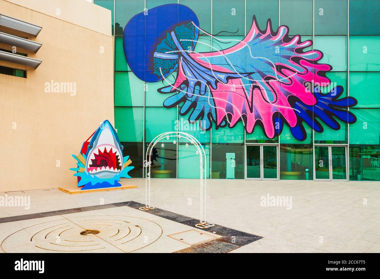 SHARJAH, ÉMIRATS ARABES UNIS - Mars 01, 2019 : l'Aquarium de Sharjah est situé près de la plage dans la ville de Sharjah dans les Émirats arabes unis Émirats arabes unis ou Banque D'Images