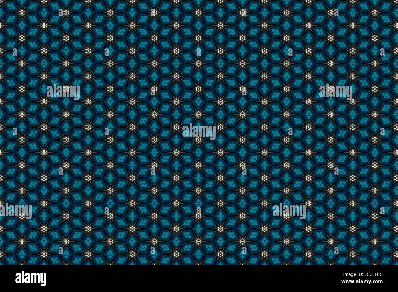 Répétition de formes géométriques. Toile de fond mosaïque bleue et blanche. Arrière-plan géométrique Banque D'Images