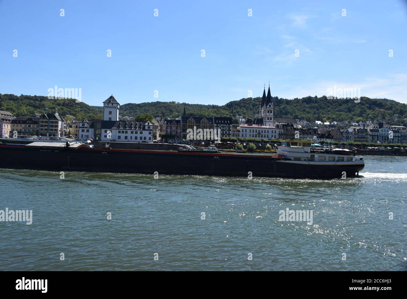 Vue sur le Rhin jusqu'à Boppard Banque D'Images