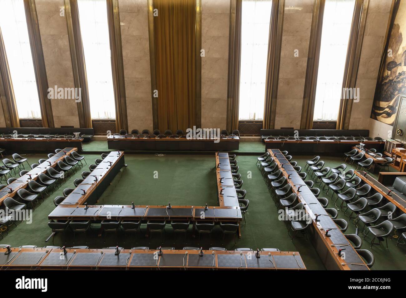 Genève, Suisse - 23 août 2014 - Chambre du Conseil à Genève. Il a accueilli certaines négociations de guerre et a accueilli les réunions de la Conférence Banque D'Images