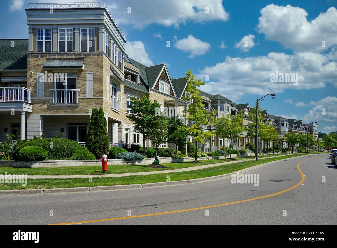 Port Credit, Port Credit, port, port, Missisuaga, Ontario, Canada, Credit River, phare, rivière, voiliers powerboats, chien, Banque D'Images