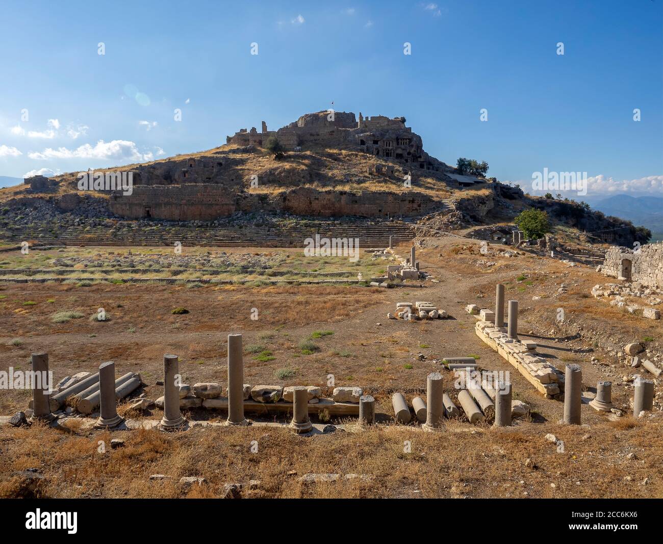 Les ruines d'une ancienne forteresse lycienne de Tlos , Mugla. Turquie. Banque D'Images