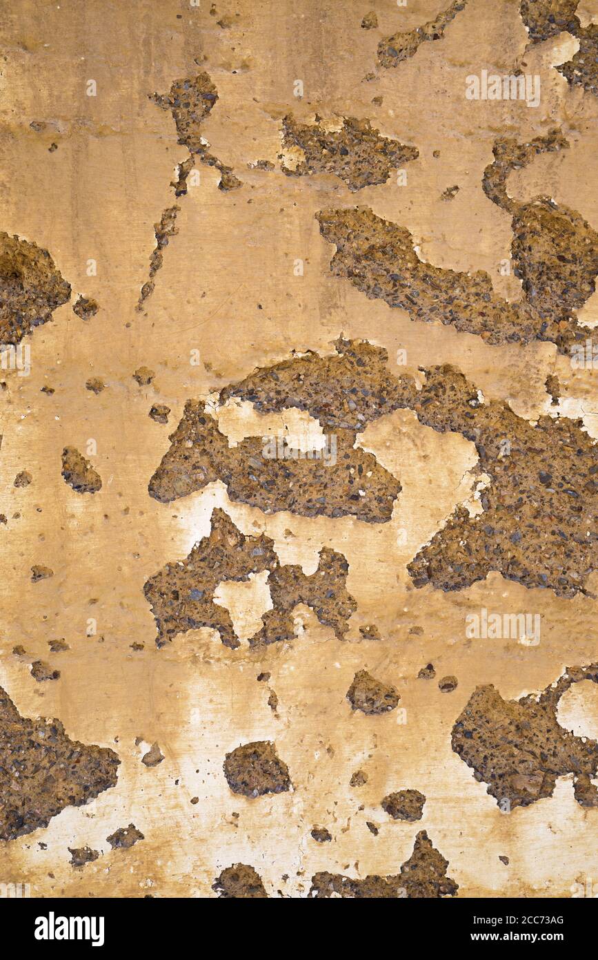 ancienne texture d'arrière-plan de mur en stuc endommagé Banque D'Images