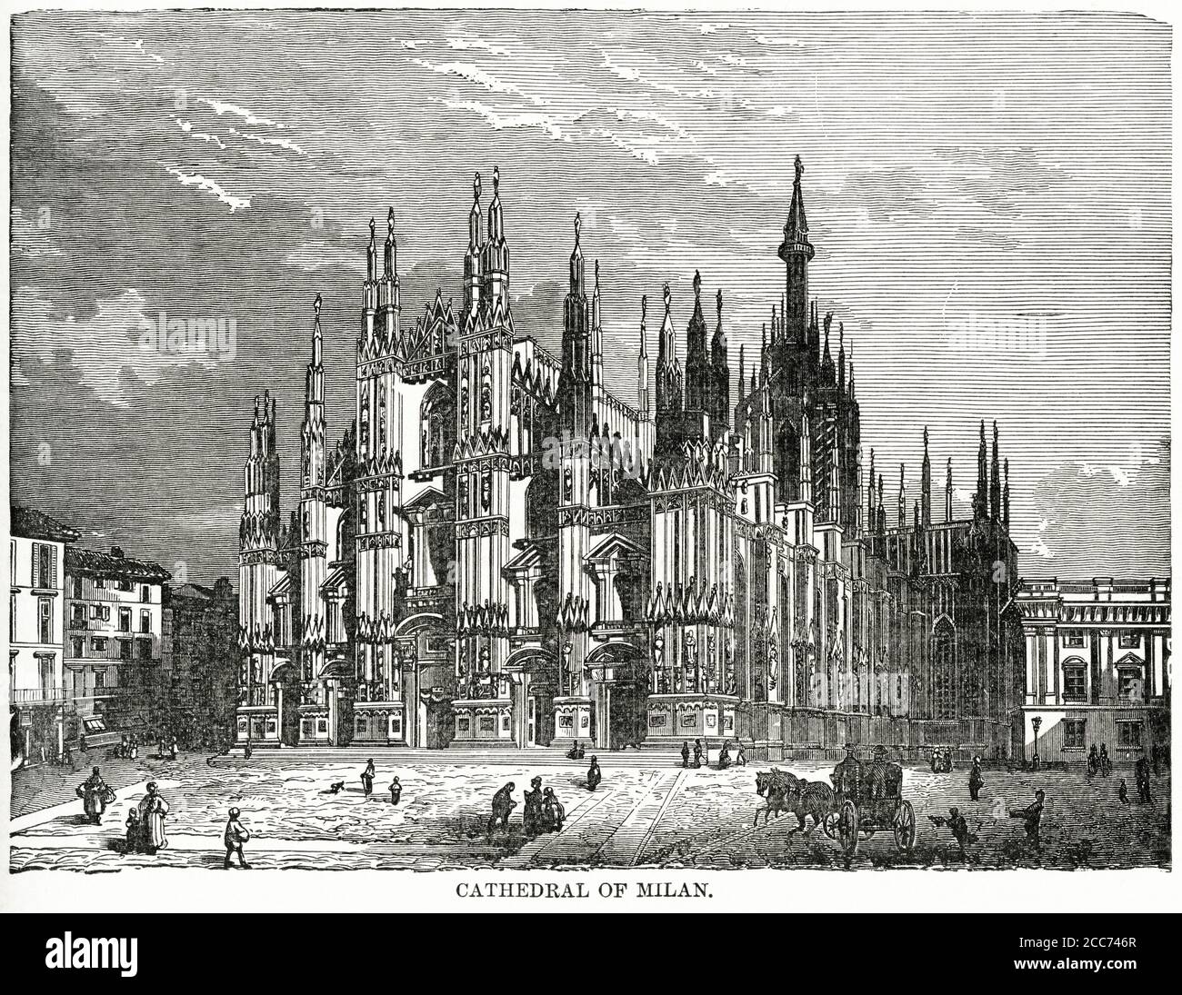 Cathédrale de Milan, Illustration, Histoire du monde de Ridpath, Volume III, par John Clark Ridpath, LL. D., Merrill & Baker Publishers, New York, 1897 Banque D'Images