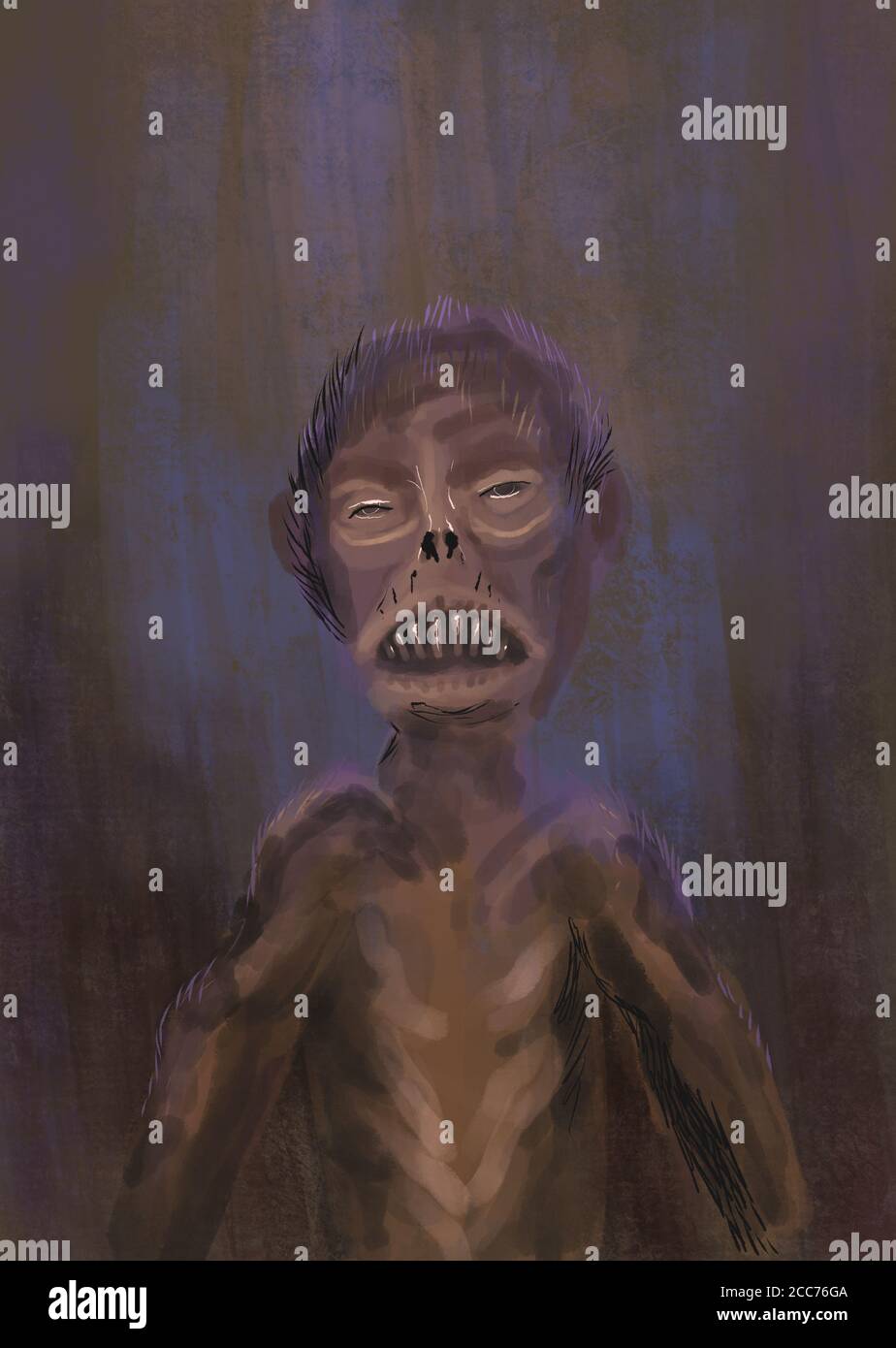 horrible singe cryptozologique Photo Stock - Alamy