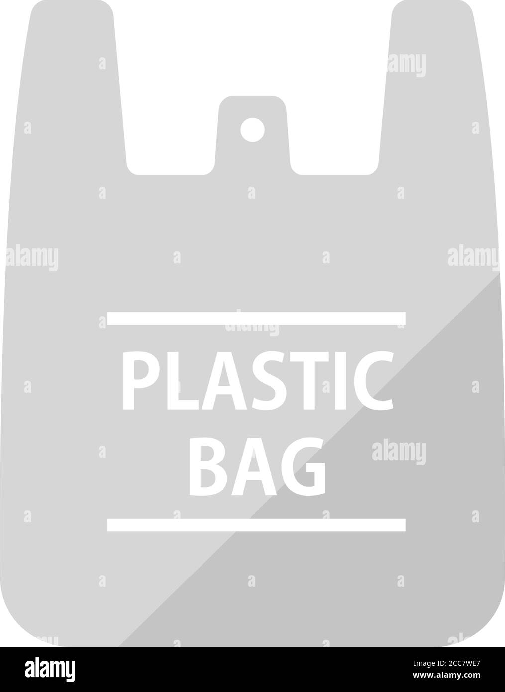 Illustration de l'icône du vecteur de couleur du sac en plastique Illustration de Vecteur