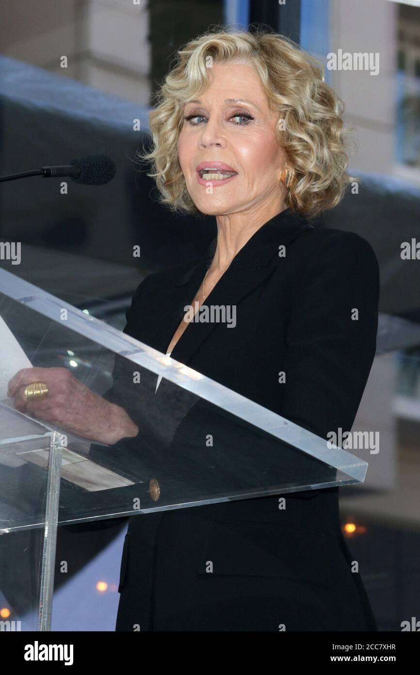 LOS ANGELES - 6 NOVEMBRE : Jane Fonda à la cérémonie du Michael Douglas Star sur le Hollywood Walk of Fame le 6 novembre 2018 à Los Angeles, CA Banque D'Images
