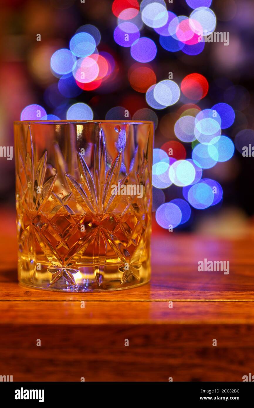 Verre à whisky cristal au plomb Banque D'Images