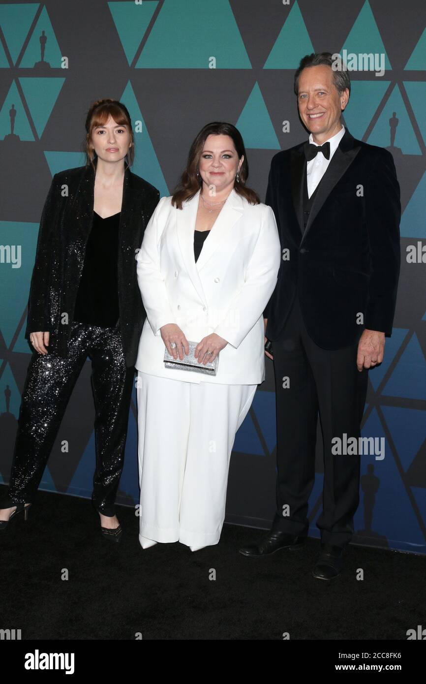 LOS ANGELES - 18 NOVEMBRE : Marielle Heller, Melissa McCarthy, Richard E Grant au 10e Prix annuel des gouverneurs à la salle de bal Ray Dolby, le 18 novembre 2018 à Los Angeles, CA Banque D'Images