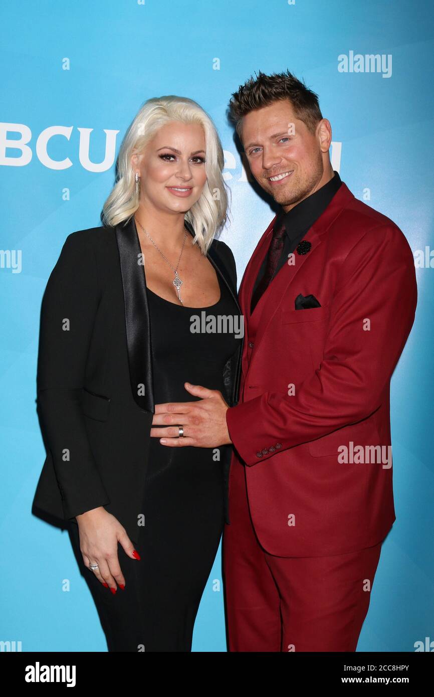 LOS ANGELES - 9 JANVIER : Maryse Ouellet, Michael Mizanin, The Miz à la NBC TCA Winter Press Tour à l'hôtel Langham Huntington le 9 janvier 2018 à Pasadena, CA Banque D'Images