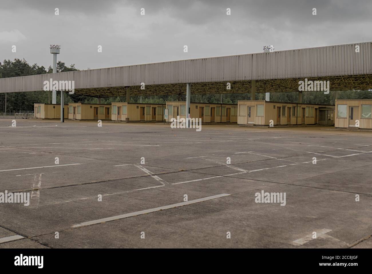 Marienborn, mémorial de la division allemande. L'ancien poste frontalier est devenu un mémorial de la division allemande entre l'ouest et l'est à Helmstedt-Marienbo Banque D'Images
