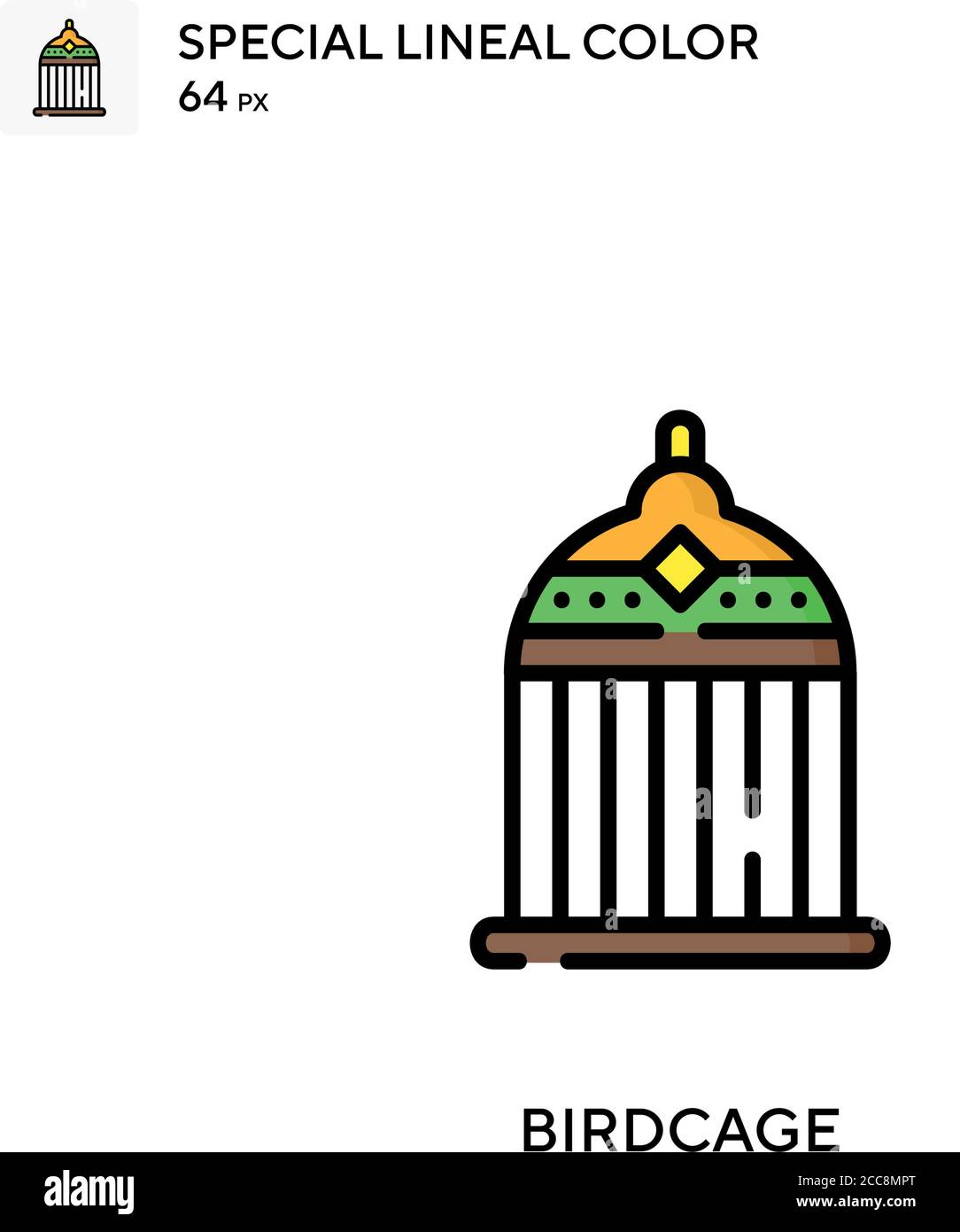 Birdcage icône de vecteur de couleur spécial. Modèle de conception de symbole d'illustration pour élément d'interface utilisateur Web mobile. Illustration de Vecteur