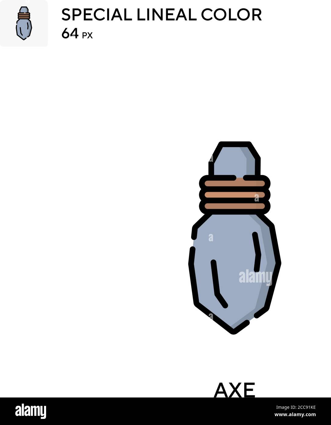 AX icône spéciale de vecteur de couleur de ligne. Modèle de conception de symbole d'illustration pour élément d'interface utilisateur Web mobile. Illustration de Vecteur
