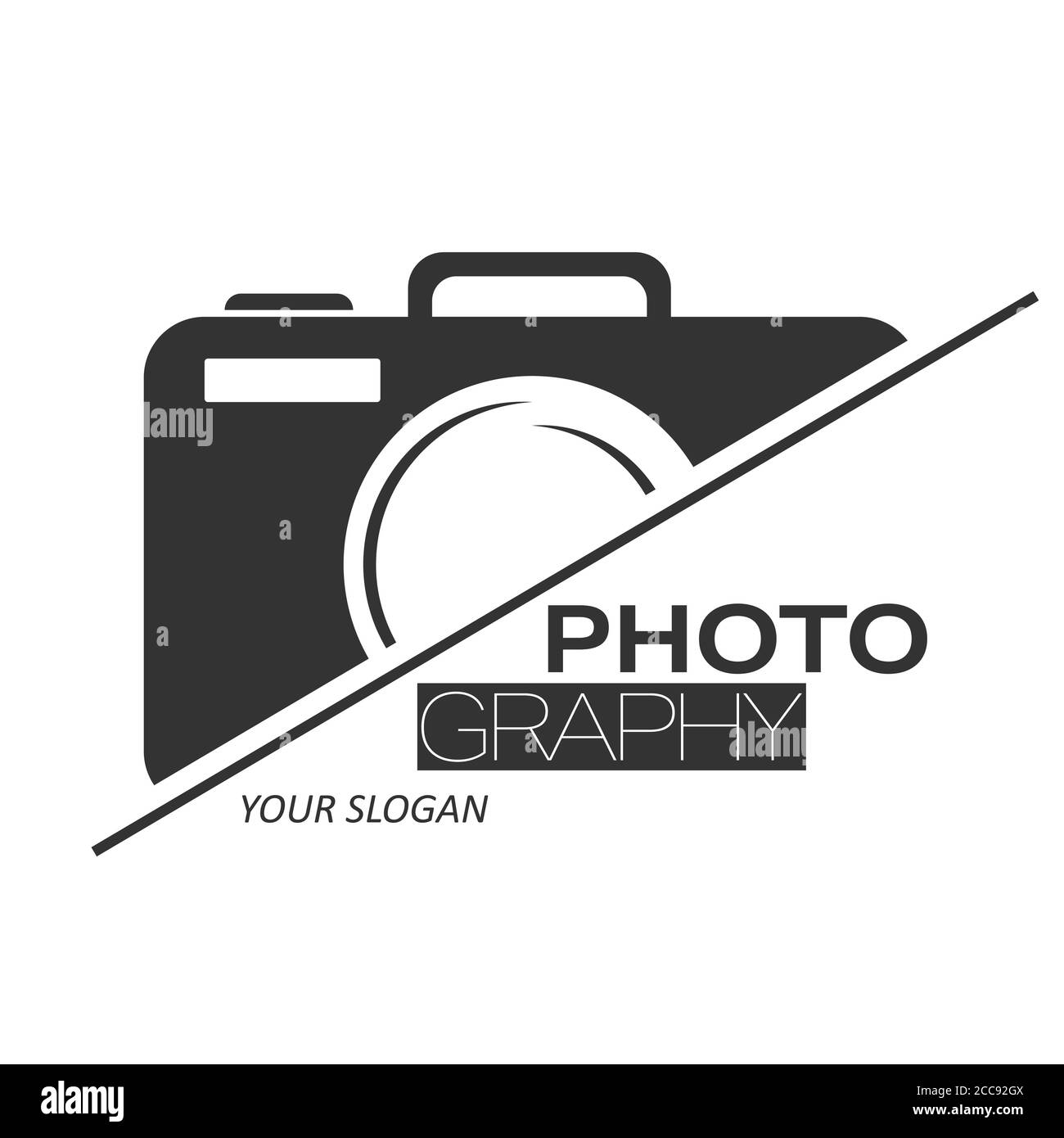 Modèle avec une silhouette d'appareil photo, pour un photographe, photo Studio et une entreprise créative, isolé sur un fond blanc Illustration de Vecteur Modèle avec une silhouette d'appareil photo, pour un photographe, photo Studio et une entreprise créative, isolé sur un fond blanc Illustration de Vecteur