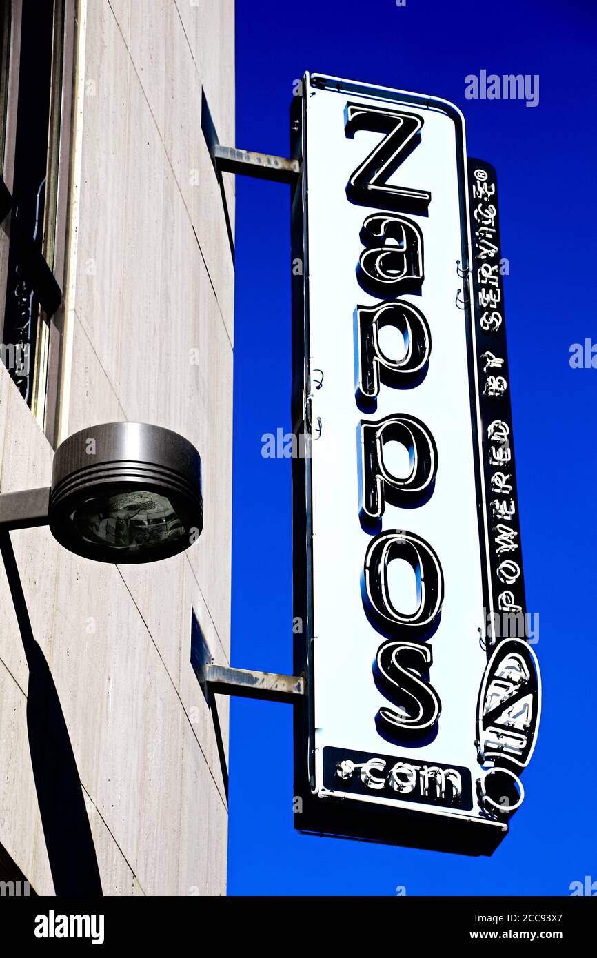 Zappos.com est une boutique de chaussures et de vêtements en ligne. Amazon.com a acquis Zappos en 2009. Banque D'Images