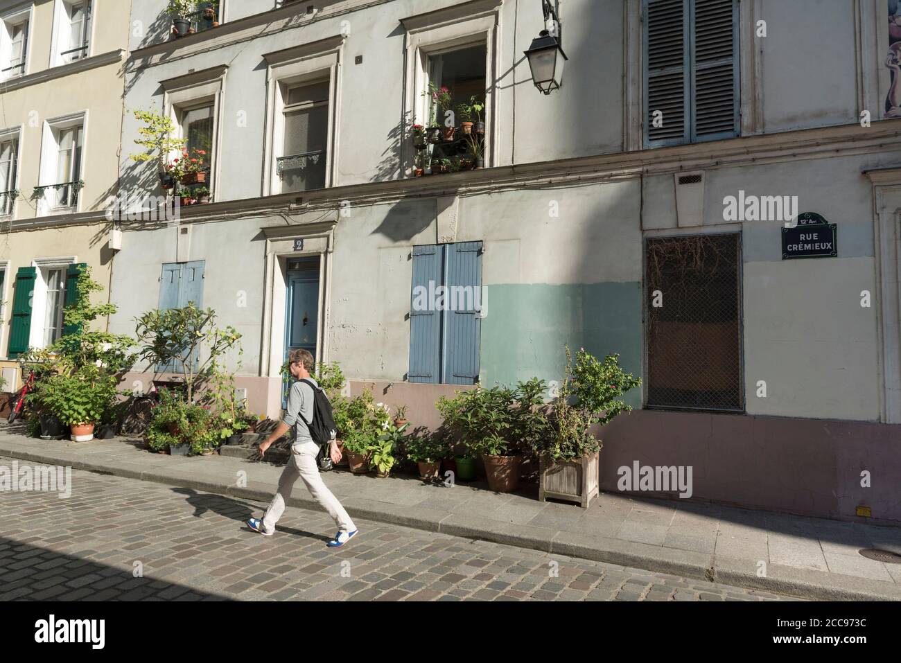 Paris: Rue Cremieux dans le 12ème arrondissement (quartier) Banque D'Images