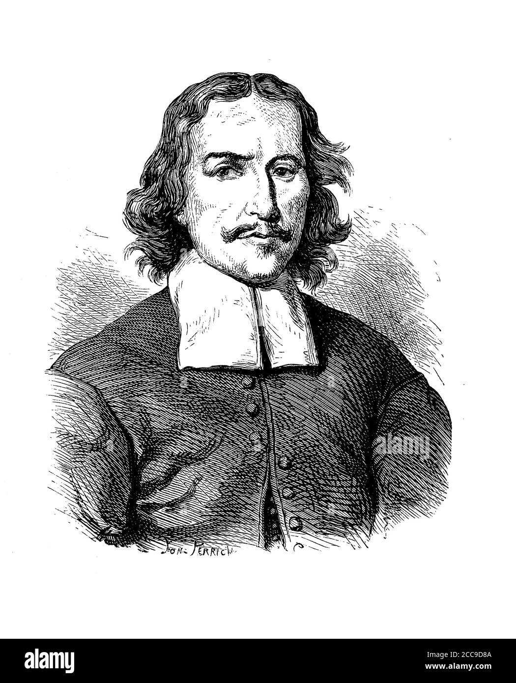 Otto von Guericke (1602 - 1686) scientifique, inventeur et politicien allemand, pionnier des études sur la physique du vide, figure importante des Lumières et de la Révolution scientifique à la fin de la Renaissance. Banque D'Images