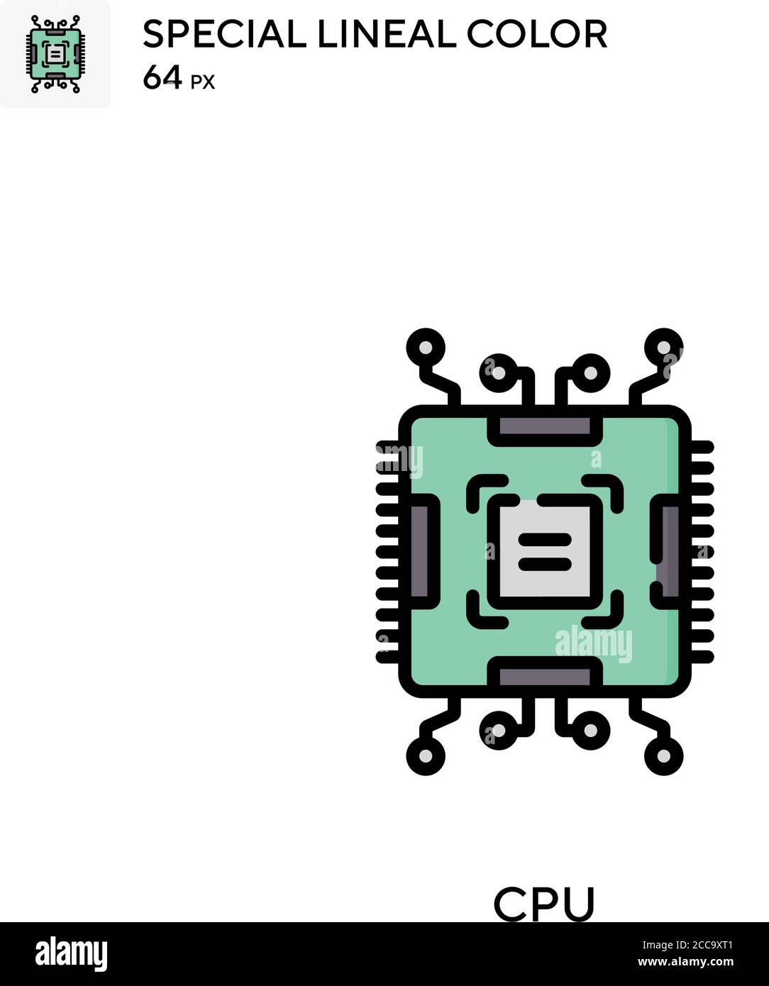 UC icône spéciale de vecteur de couleur de ligne. Modèle de conception de symbole d'illustration pour élément d'interface utilisateur Web mobile. Illustration de Vecteur