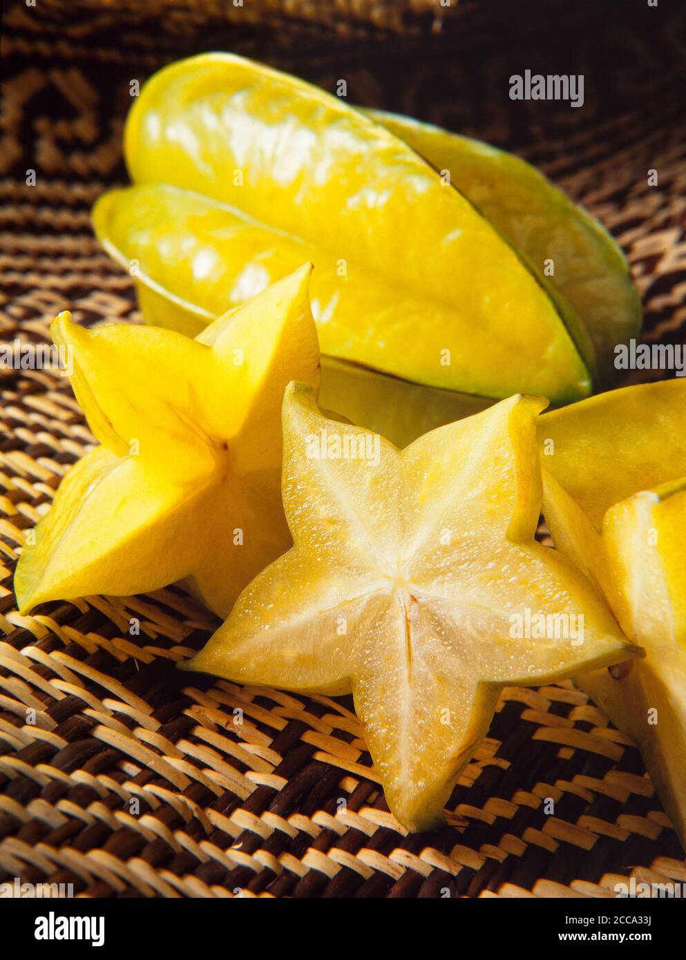 Fruits étoiles (Carambola) Averrhoa Carambola Banque D'Images