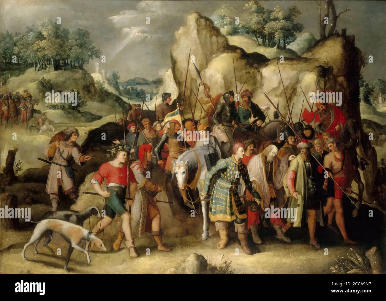 La conversion de Saint Paul. Musée : Musée des Beaux-Arts, Lille. AUTEUR: PIETER BRUEGHEL LE PLUS JEUNE. Banque D'Images