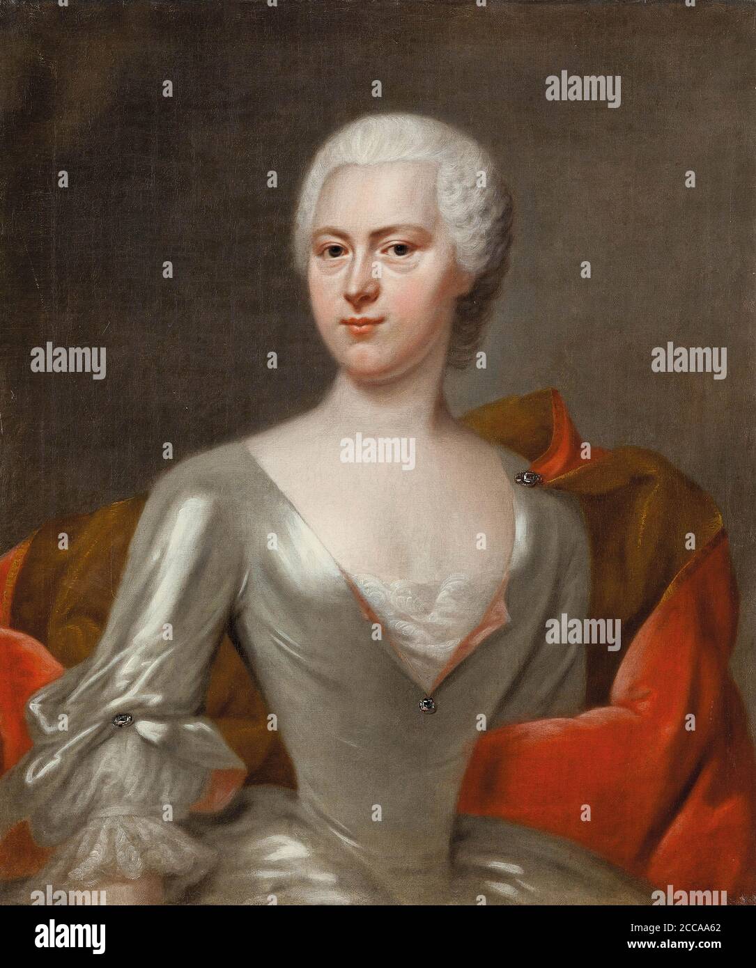 Portrait de la comtesse Margaretha Sophia von Hennicke, née von Schönberg. Musée : COLLECTION PRIVÉE. Auteur: BALTHASAR DENNER. Banque D'Images