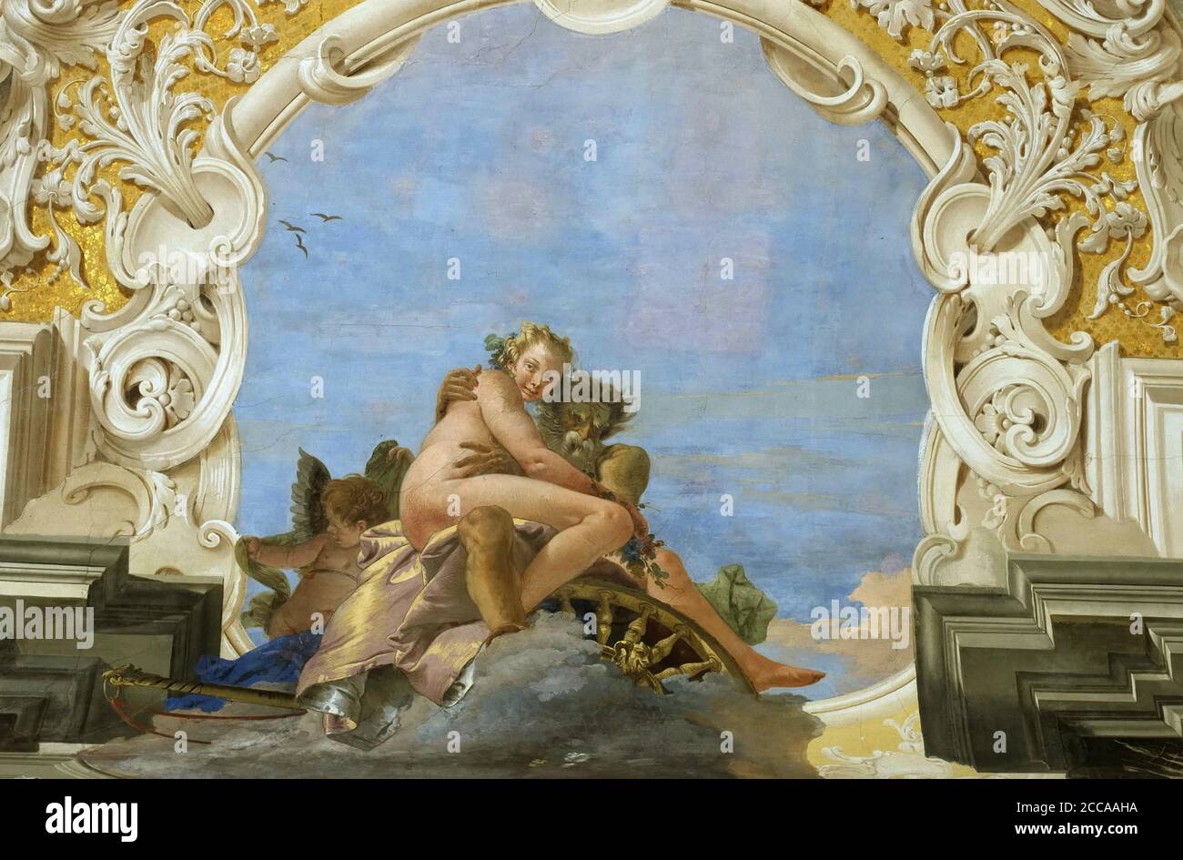 Time abduits Beauty (Pluton enlever Persephone). Musée : Palazzo Labia, Venise. AUTEUR: GIOVANNI BATTISTA TIEPOLO. Banque D'Images