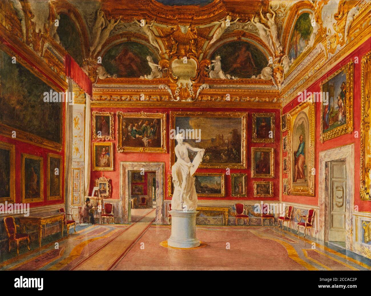 Sala di Giove au Palais Pitti de Florence. Musée : COLLECTION PRIVÉE. Auteur: Domenico Caligo. Banque D'Images