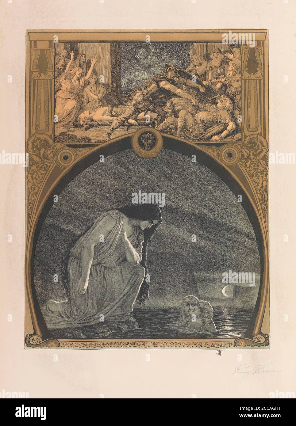 Der Ring des Nibelungen. Musée : COLLECTION PRIVÉE. Auteur: FRANZ STASSEN. Banque D'Images