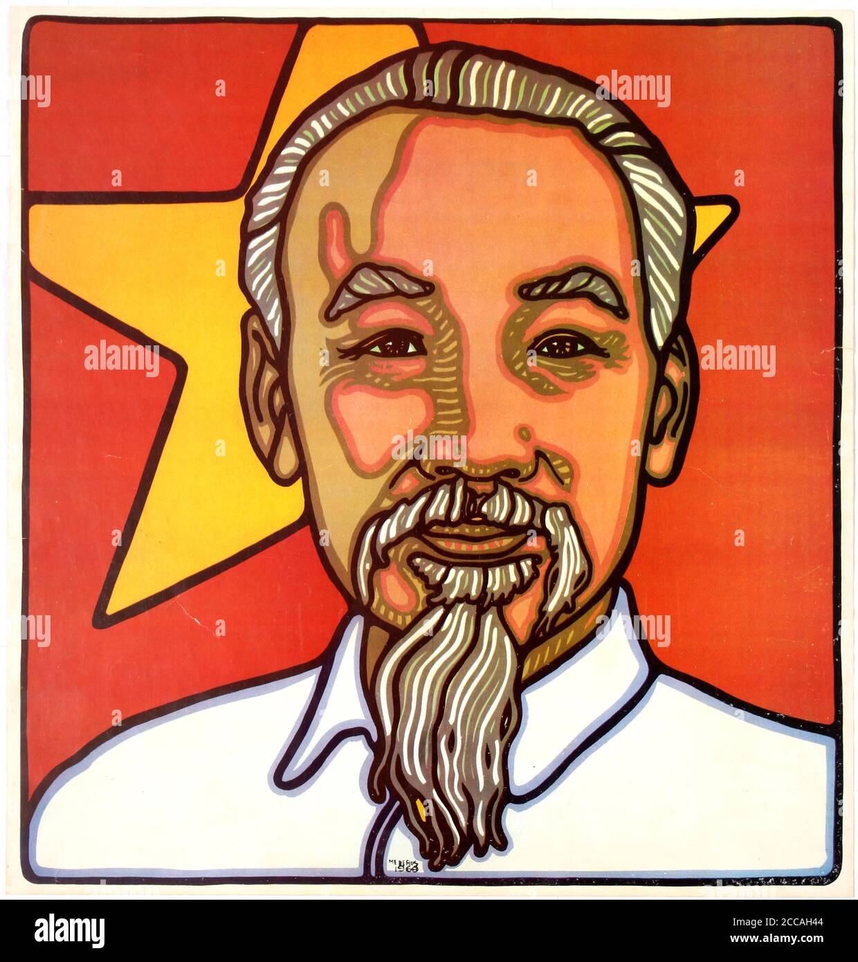 Ho Chi Minh. Musée : COLLECTION PRIVÉE. Auteur: René Mederos. Banque D'Images