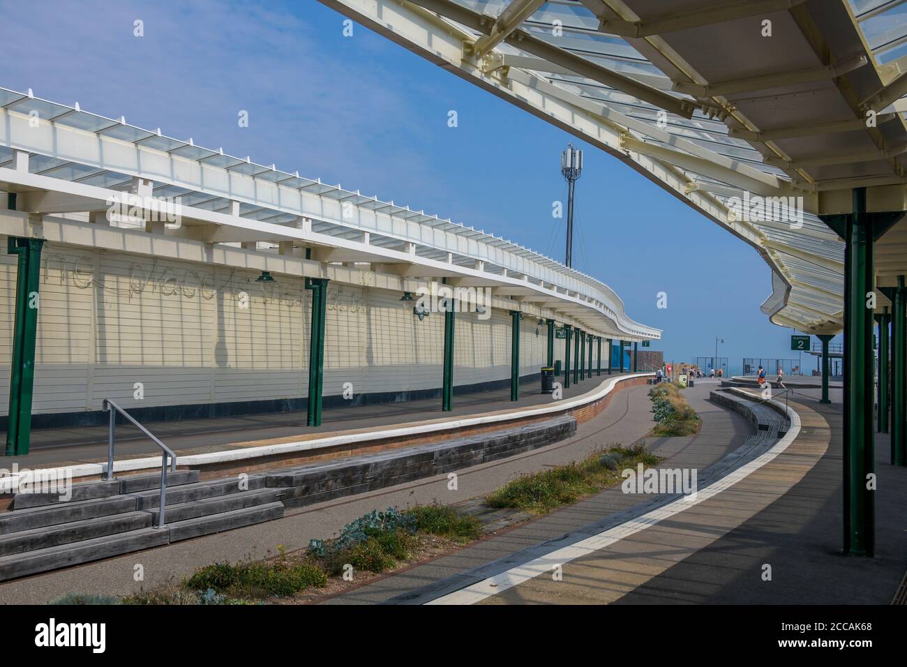 Disused Orient Express station Folkestone Harbour Rail Station Kent England Banque D'Images